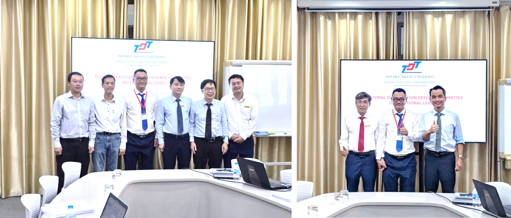 Hình. NCS chụp hình ảnh lưu niệm cùng các thành viên Hội đồng và Tập thể cán bộ hướng dẫn.